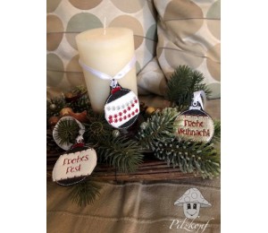 Stickserie - ITH Weihnachtskugeln - 33 Motive in 2 Größen